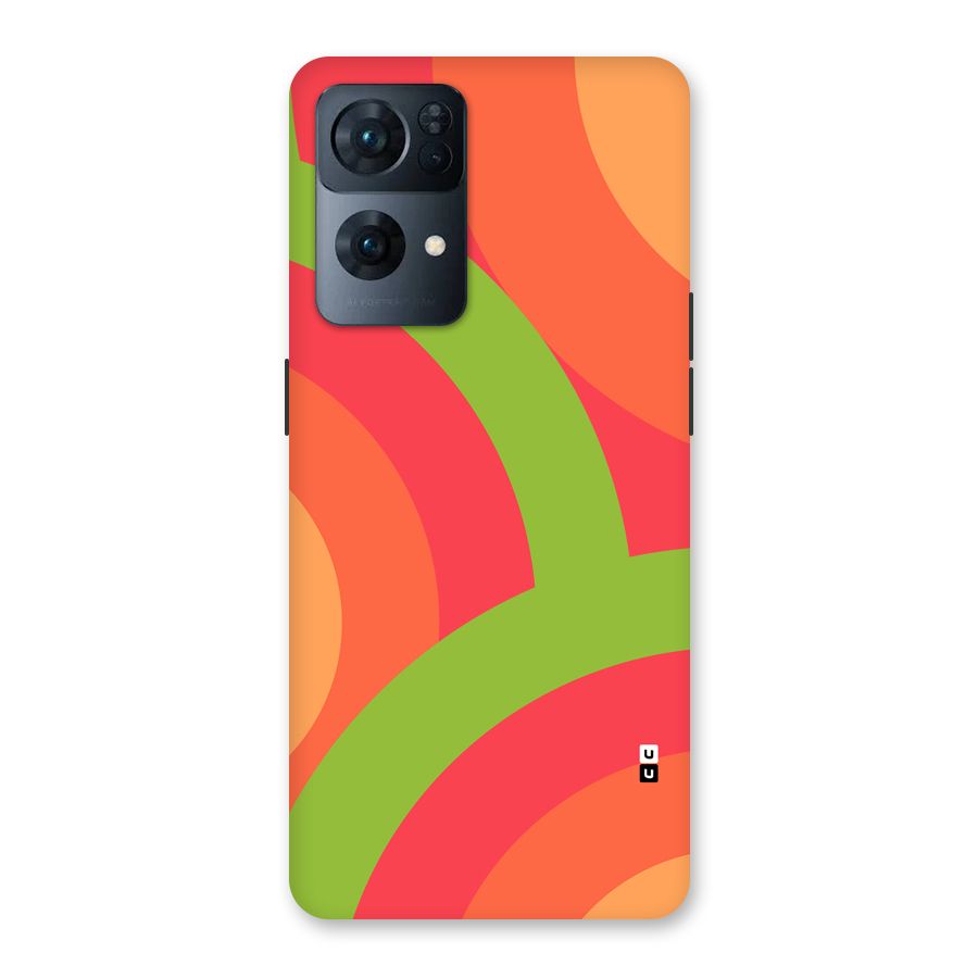 Rounded Shapes Back Case for Oppo Reno7 Pro 5G