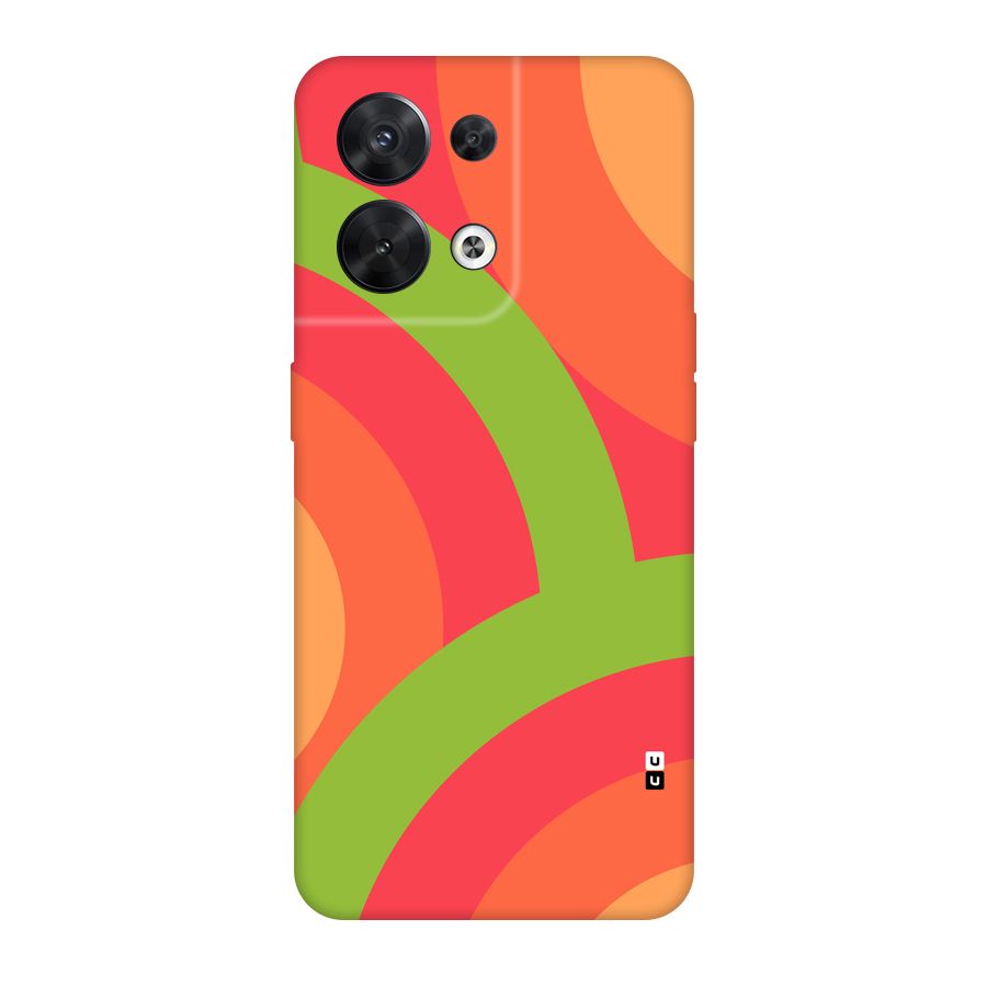 Rounded Shapes Back Case for Oppo Reno8 5G
