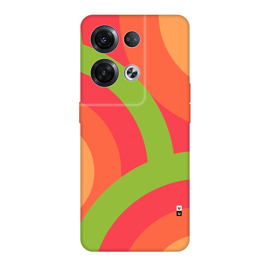 Rounded Shapes Back Case for Oppo Reno8 Pro 5G