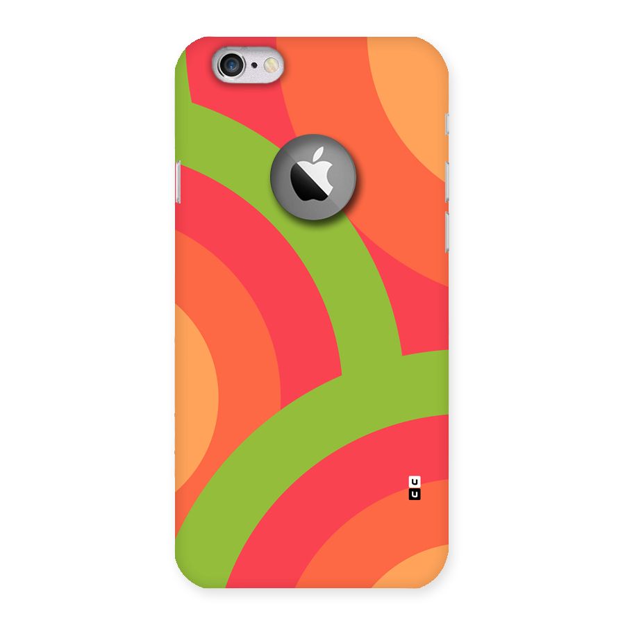 Rounded Shapes Back Case for iPhone 6 Logo Cut