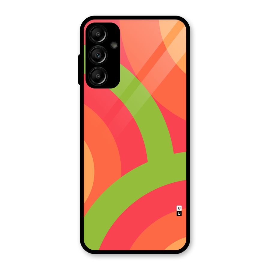 Rounded Shapes Glass Back Case for Galaxy A14 5G