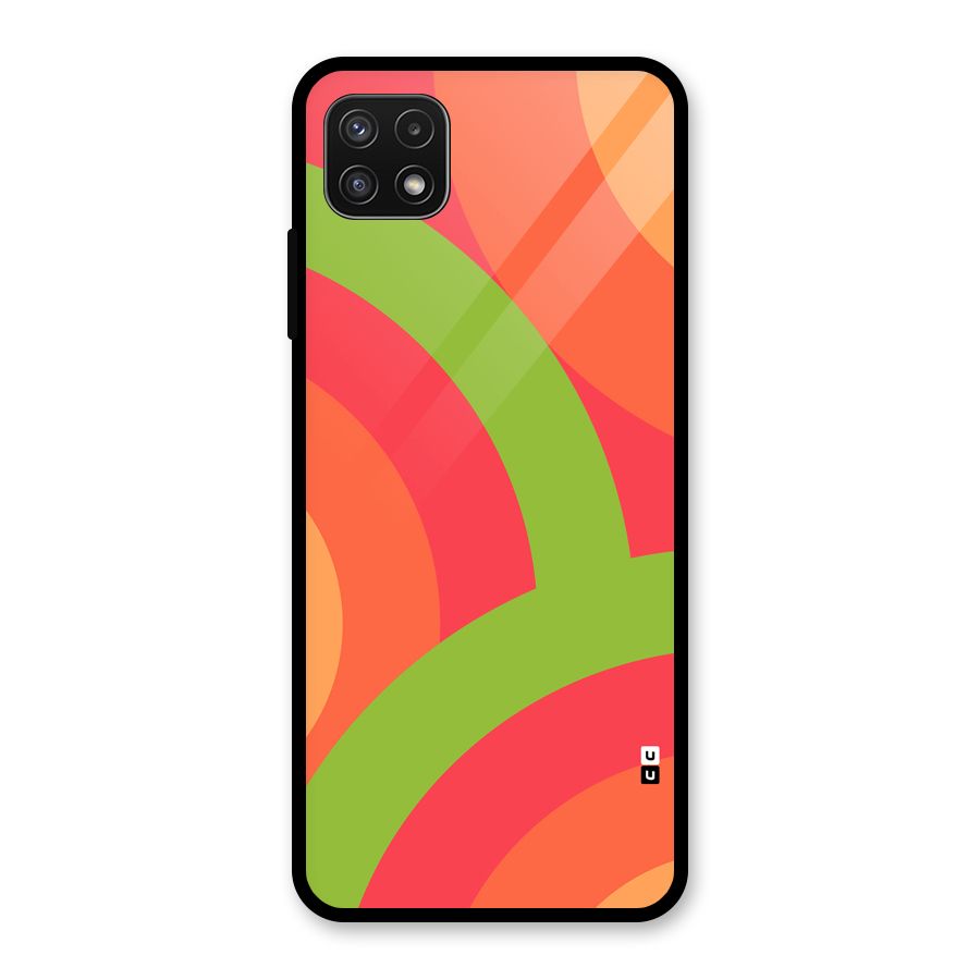 Rounded Shapes Glass Back Case for Galaxy A22 5G