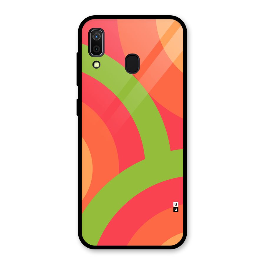 Rounded Shapes Glass Back Case for Galaxy A30