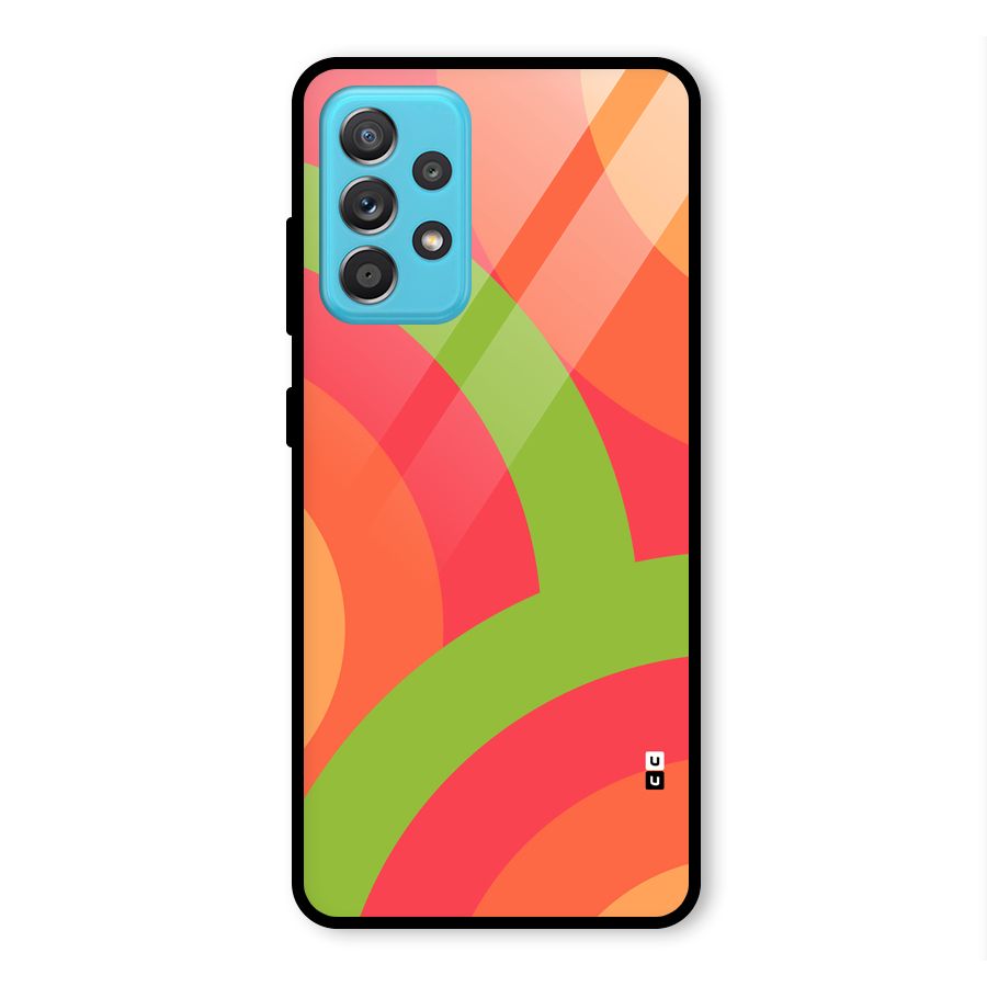 Rounded Shapes Glass Back Case for Galaxy A52