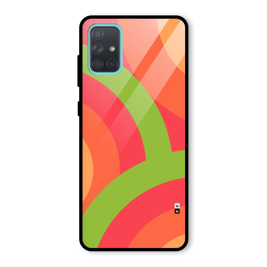 Rounded Shapes Glass Back Case for Galaxy A71