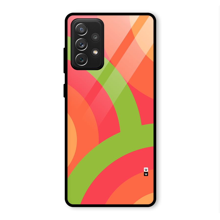 Rounded Shapes Glass Back Case for Galaxy A72