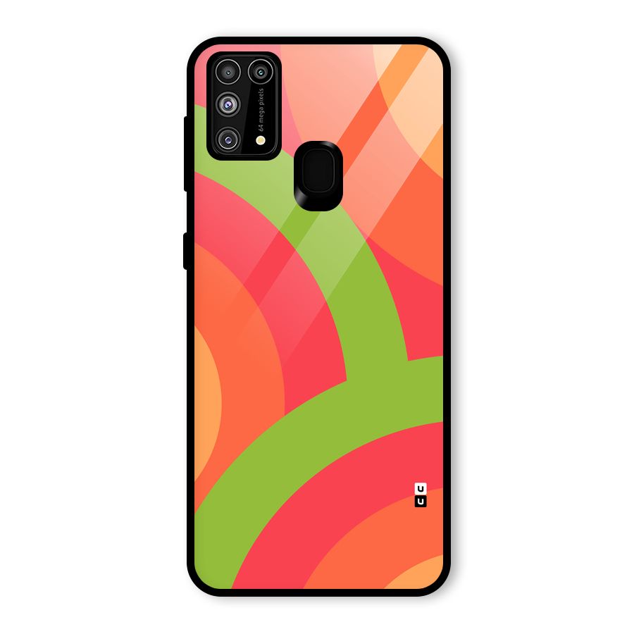 Rounded Shapes Glass Back Case for Galaxy F41