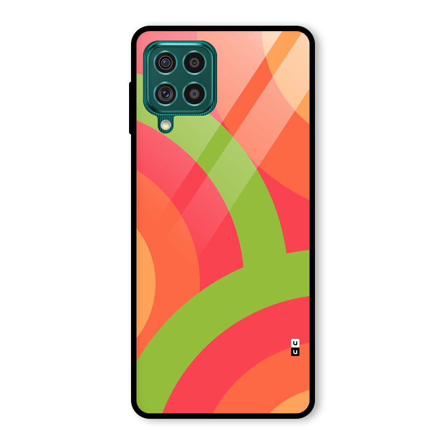 Rounded Shapes Glass Back Case for Galaxy F62