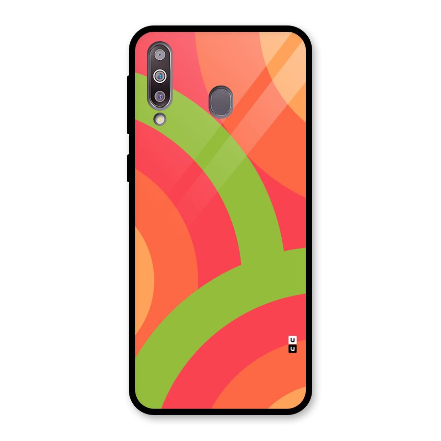 Rounded Shapes Glass Back Case for Galaxy M30