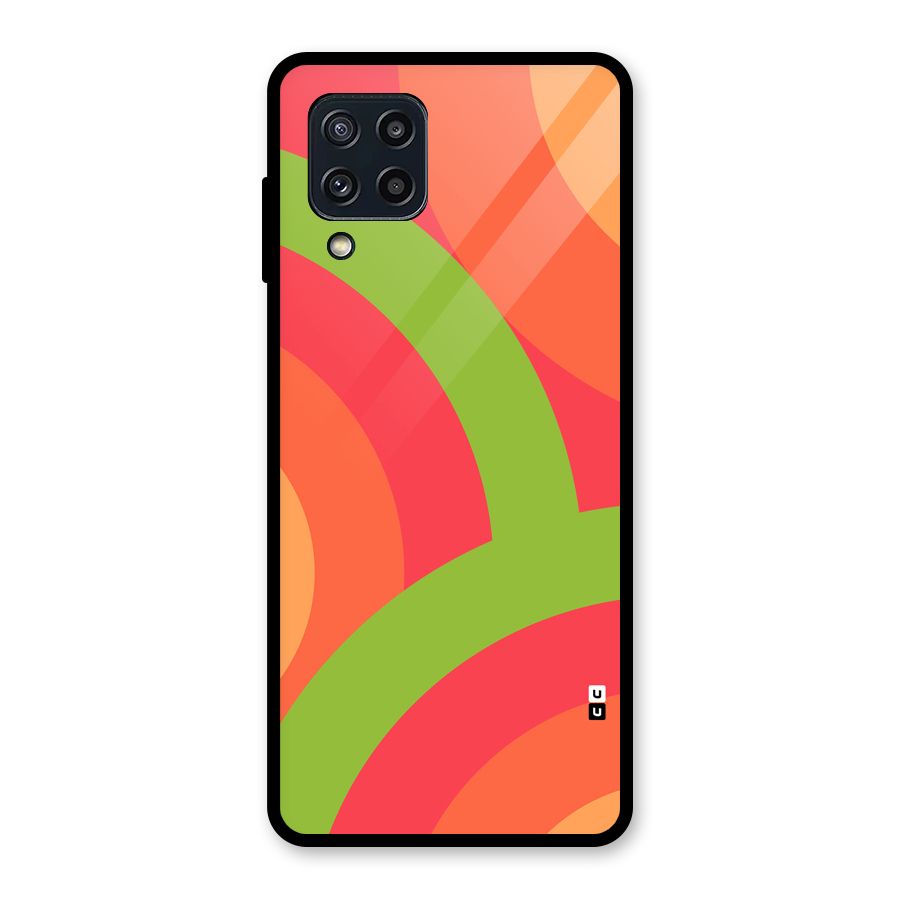 Rounded Shapes Glass Back Case for Galaxy M32