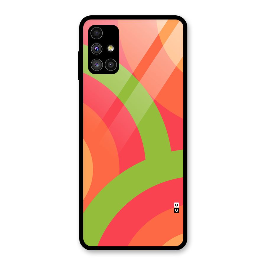 Rounded Shapes Glass Back Case for Galaxy M51