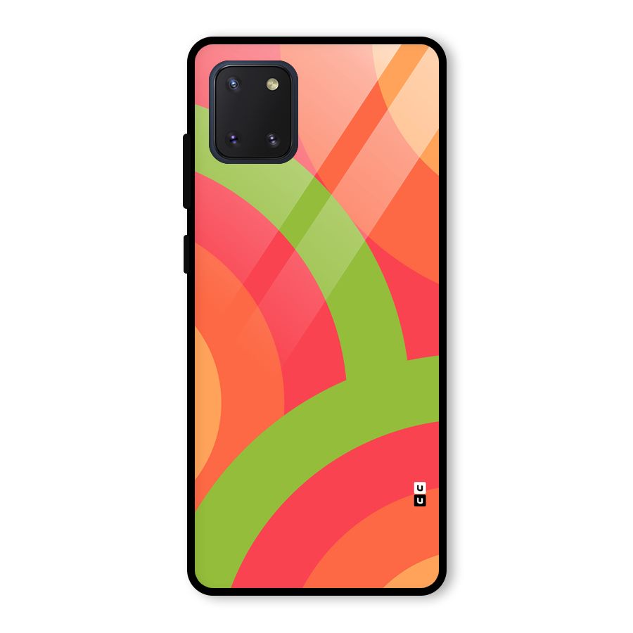 Rounded Shapes Glass Back Case for Galaxy Note 10 Lite