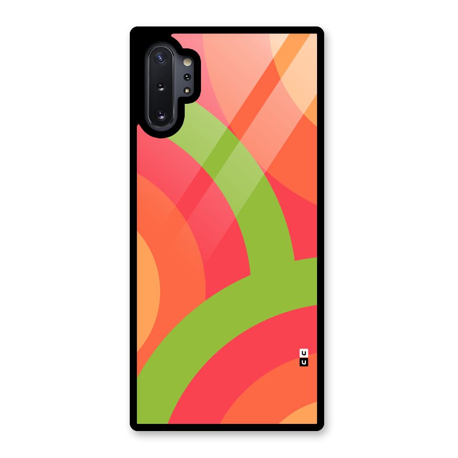 Rounded Shapes Glass Back Case for Galaxy Note 10 Plus