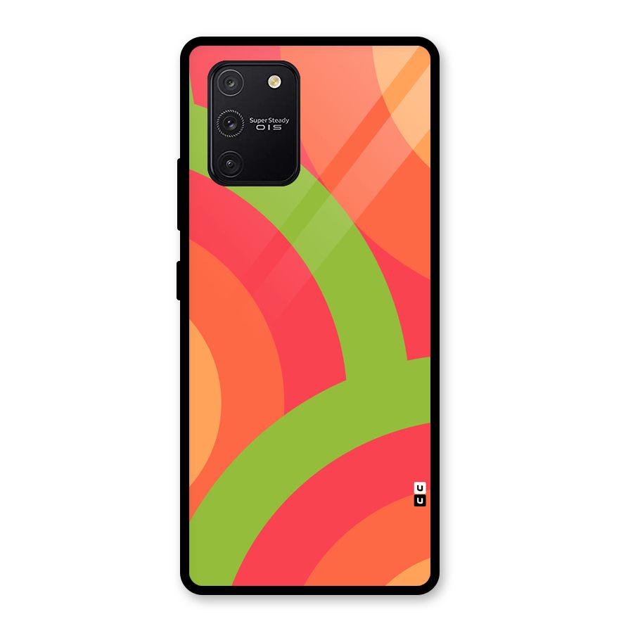 Rounded Shapes Glass Back Case for Galaxy S10 Lite
