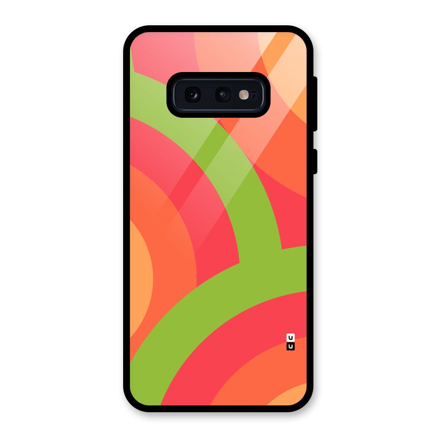 Rounded Shapes Glass Back Case for Galaxy S10e