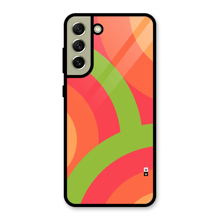 Rounded Shapes Glass Back Case for Galaxy S21 FE 5G