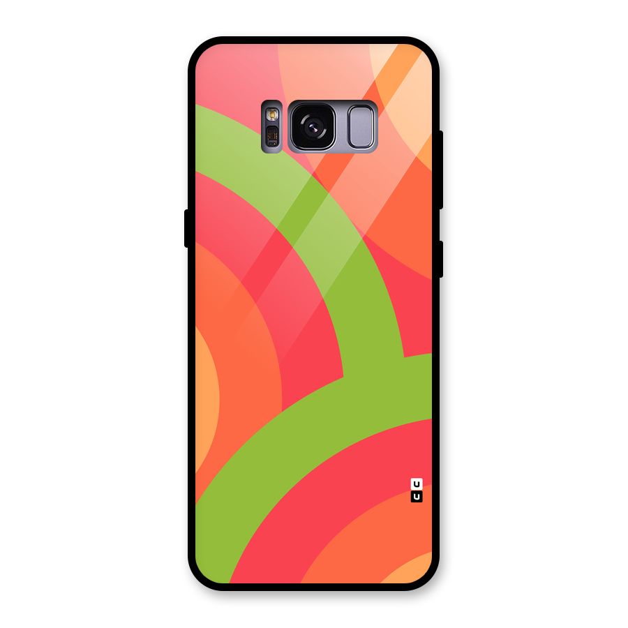 Rounded Shapes Glass Back Case for Galaxy S8
