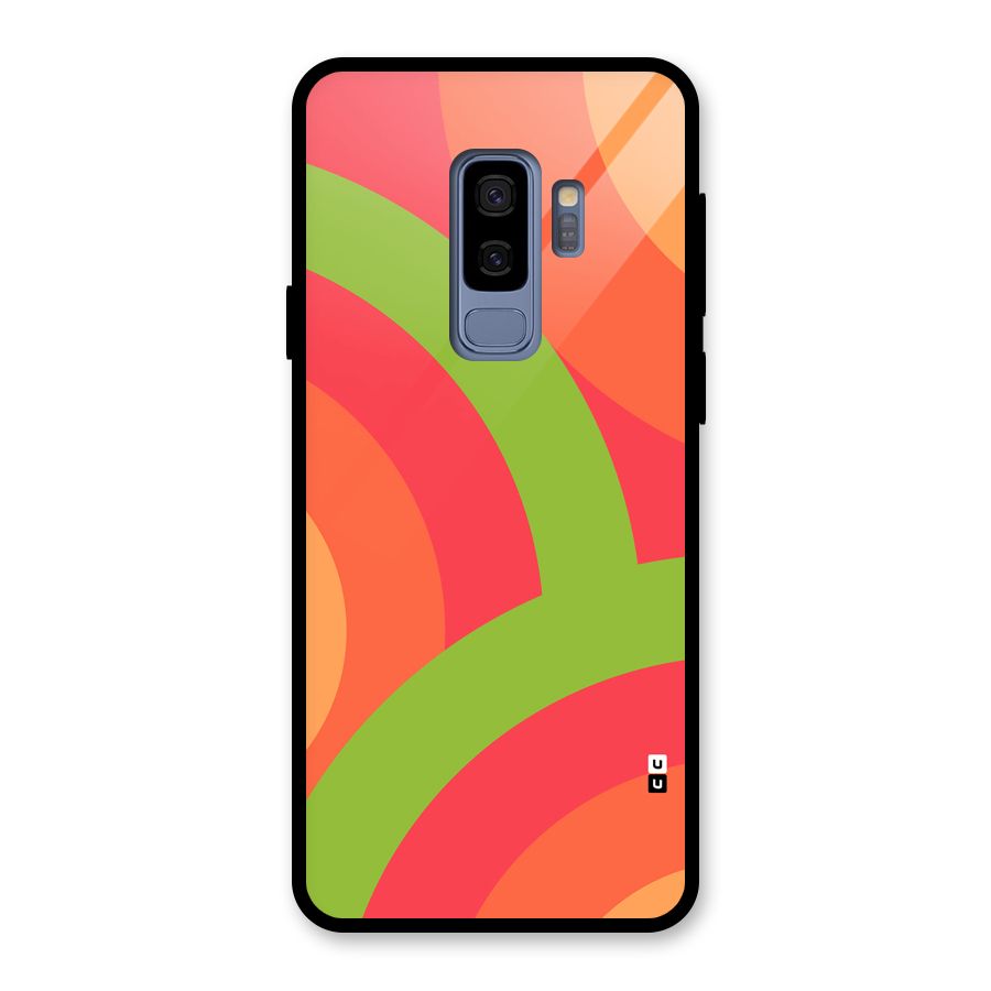 Rounded Shapes Glass Back Case for Galaxy S9 Plus