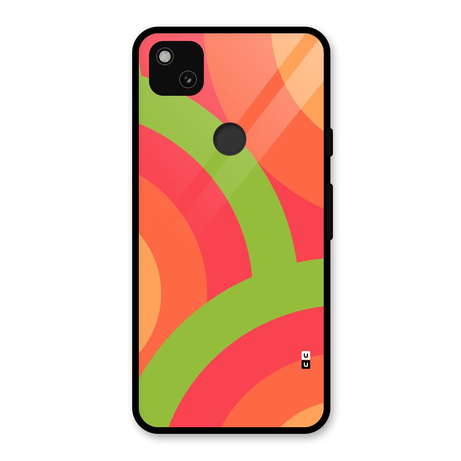 Rounded Shapes Glass Back Case for Google Pixel 4a