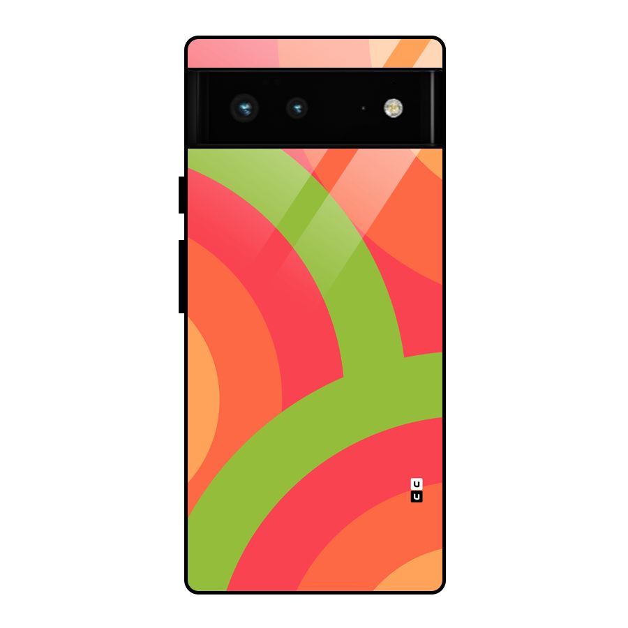 Rounded Shapes Glass Back Case for Google Pixel 6