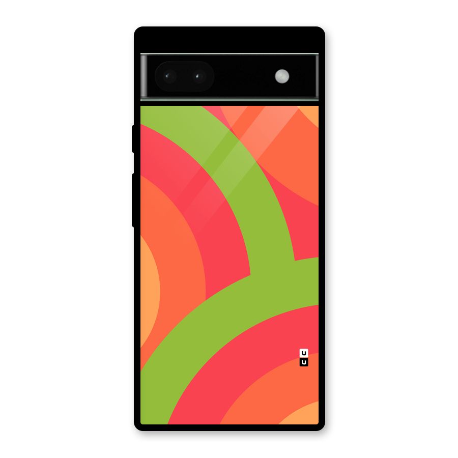 Rounded Shapes Glass Back Case for Google Pixel 6a