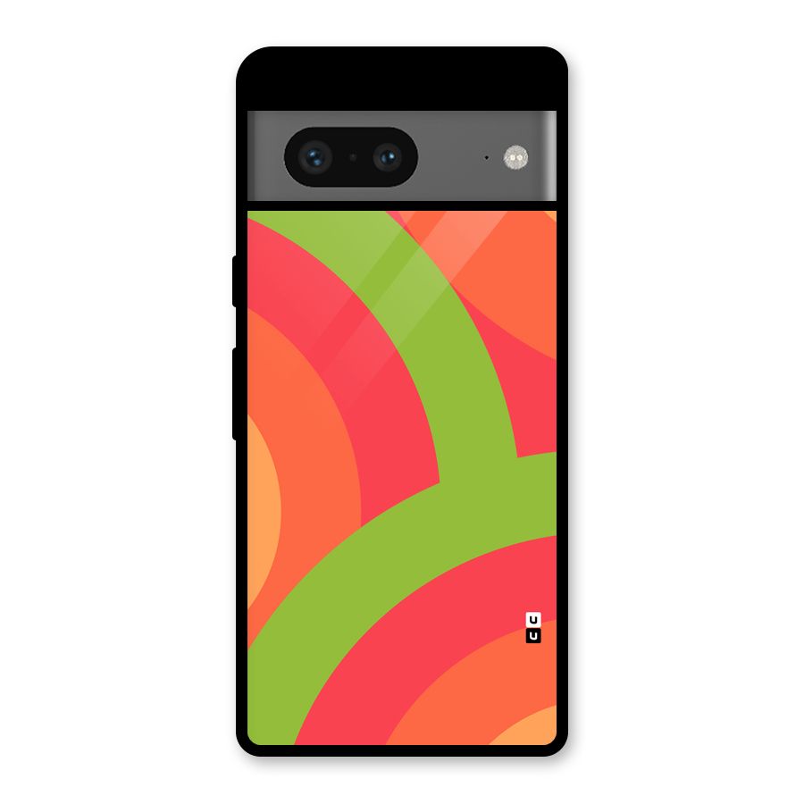 Rounded Shapes Glass Back Case for Google Pixel 7