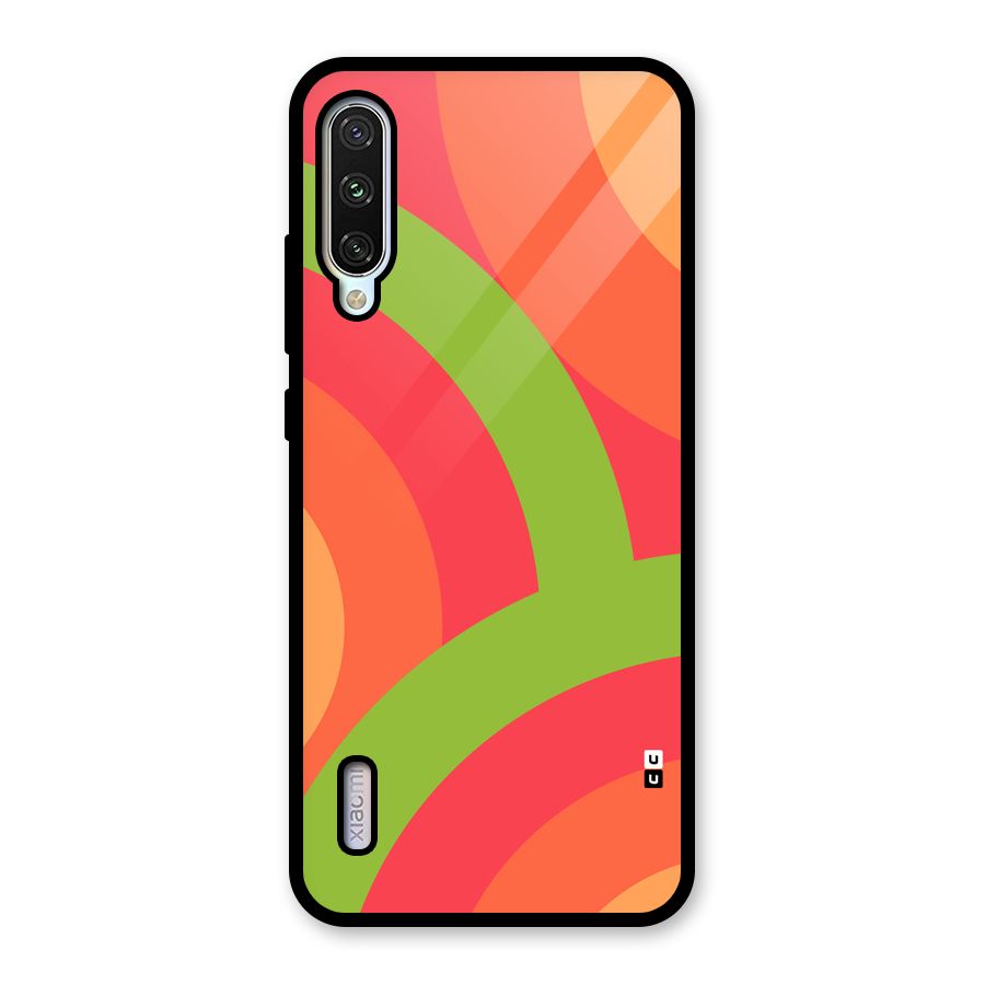 Rounded Shapes Glass Back Case for Mi A3