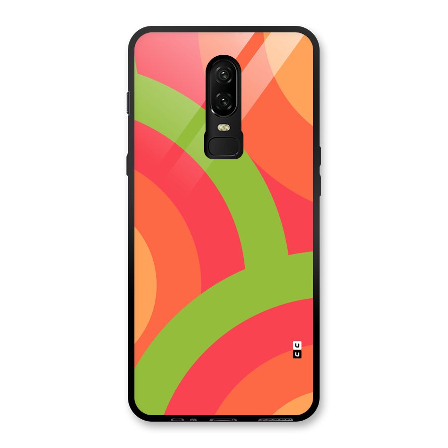 Rounded Shapes Glass Back Case for OnePlus 6