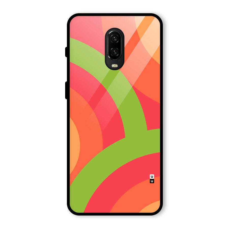 Rounded Shapes Glass Back Case for OnePlus 6T