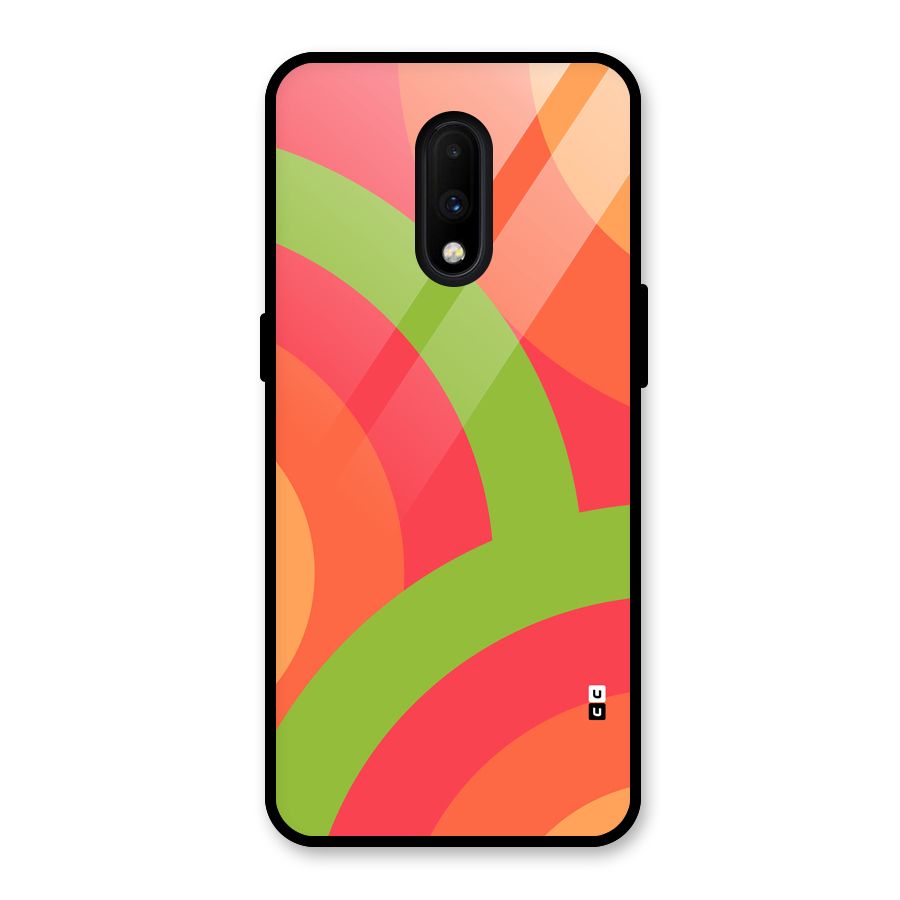 Rounded Shapes Glass Back Case for OnePlus 7