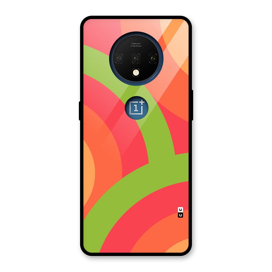 Rounded Shapes Glass Back Case for OnePlus 7T