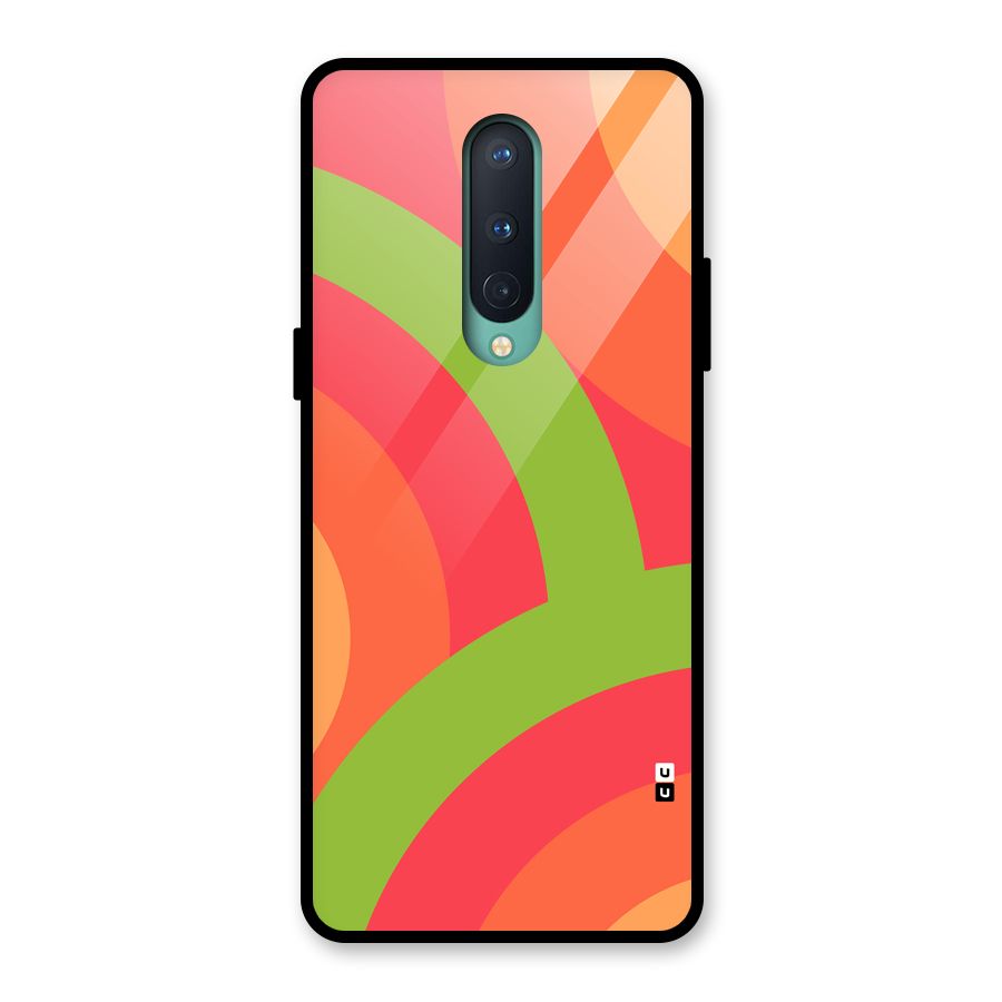 Rounded Shapes Glass Back Case for OnePlus 8