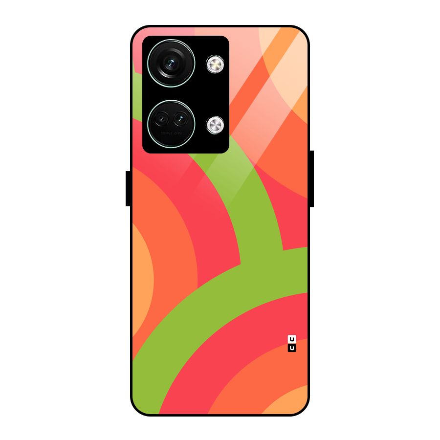 Rounded Shapes Glass Back Case for Oneplus Nord 3