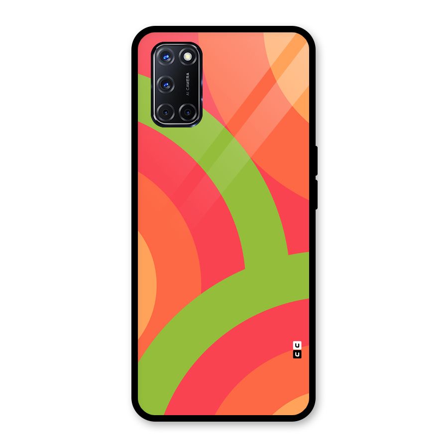 Rounded Shapes Glass Back Case for Oppo A52
