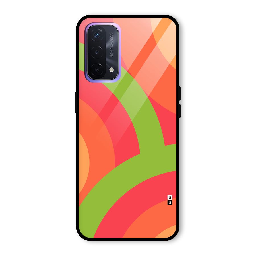 Rounded Shapes Glass Back Case for Oppo A74 5G