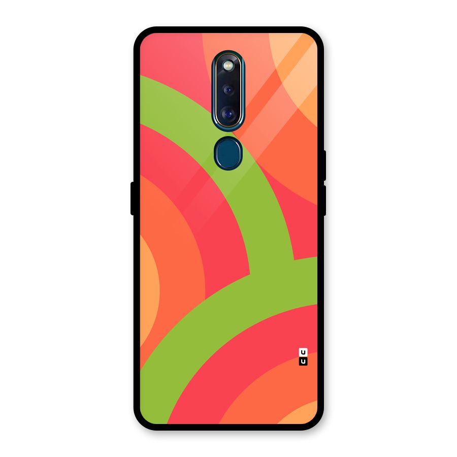 Rounded Shapes Glass Back Case for Oppo F11 Pro