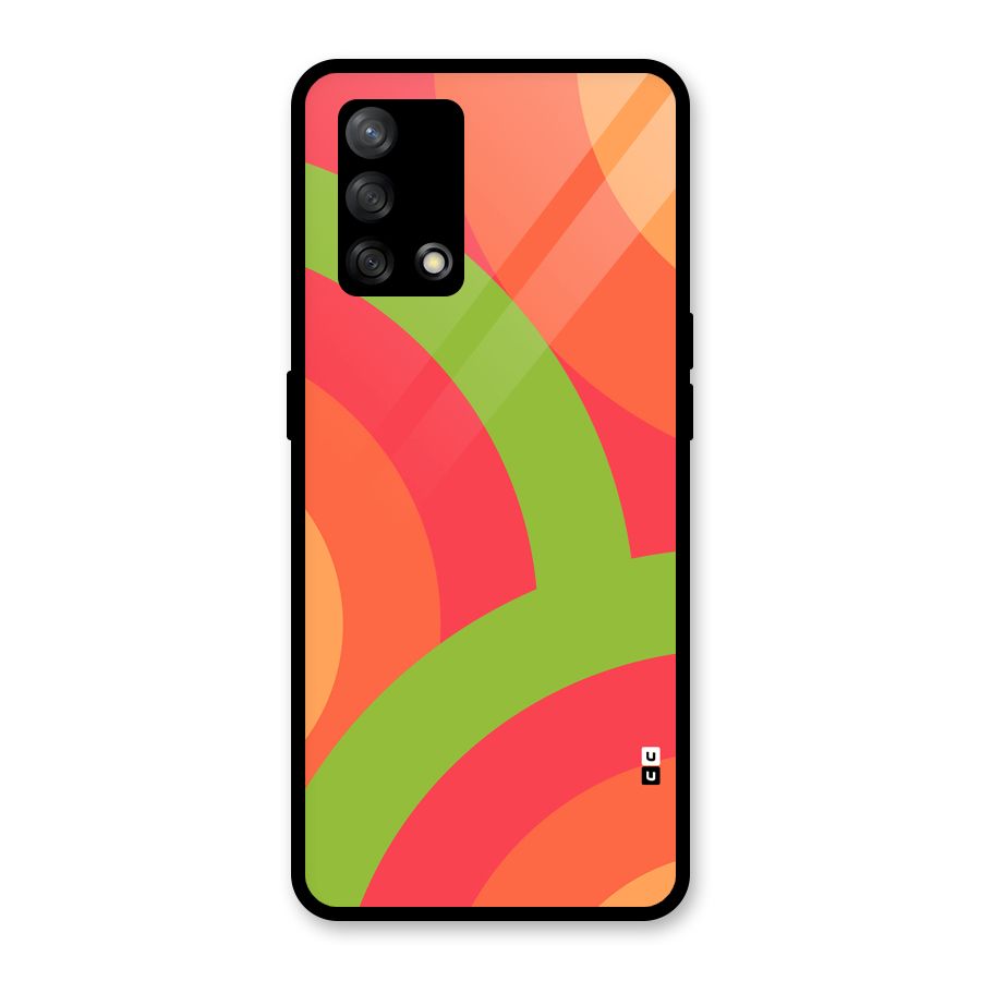 Rounded Shapes Glass Back Case for Oppo F19