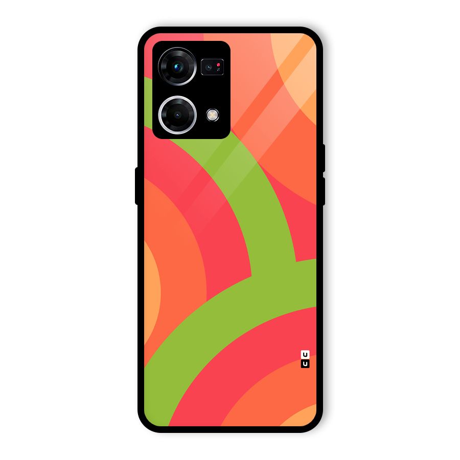 Rounded Shapes Glass Back Case for Oppo F21 Pro 4G