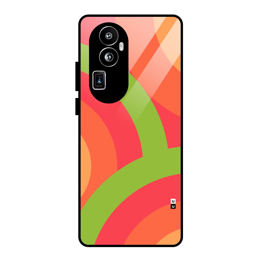 Rounded Shapes Glass Back Case for Oppo Reno10 Pro Plus