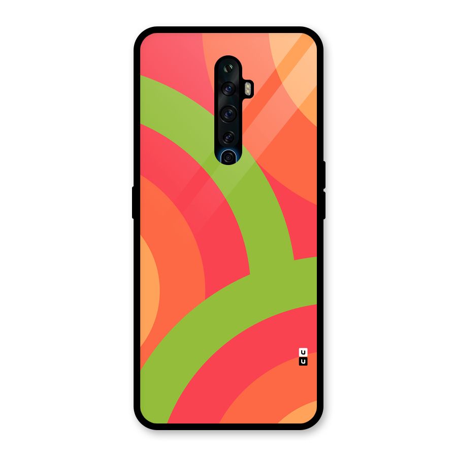 Rounded Shapes Glass Back Case for Oppo Reno2 Z