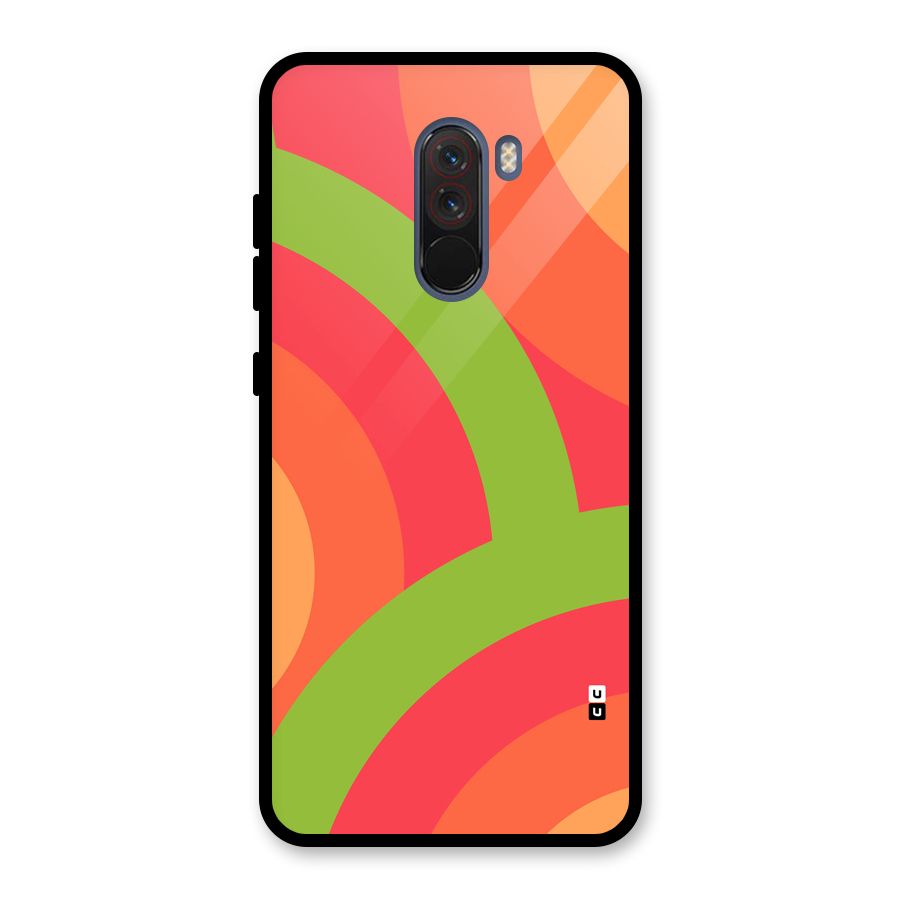Rounded Shapes Glass Back Case for Poco F1