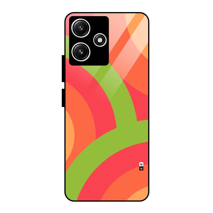 Rounded Shapes Glass Back Case for Poco M6 Pro
