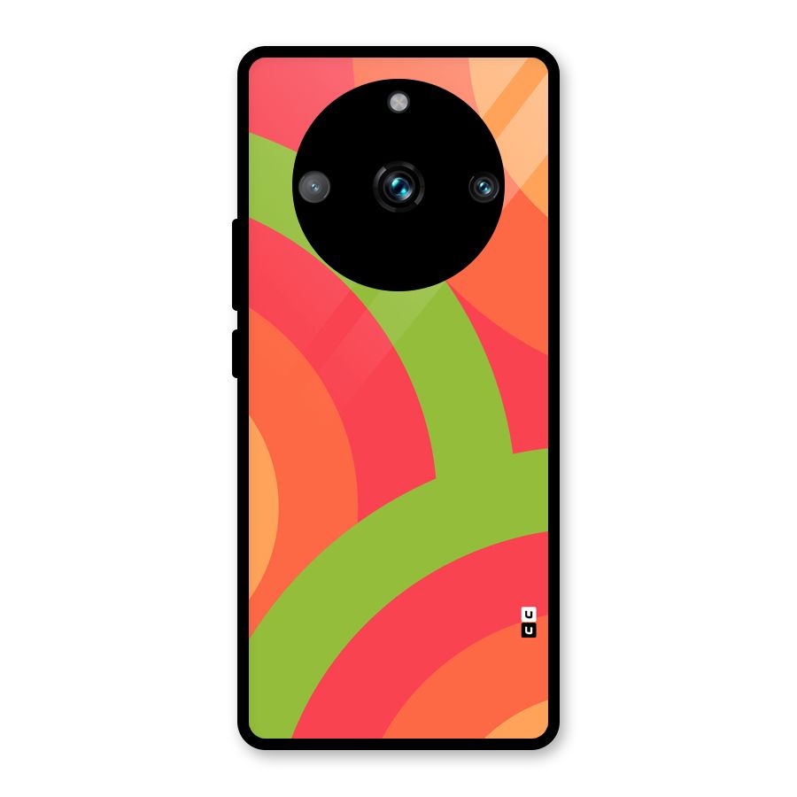 Rounded Shapes Glass Back Case for Realme 11 Pro Plus