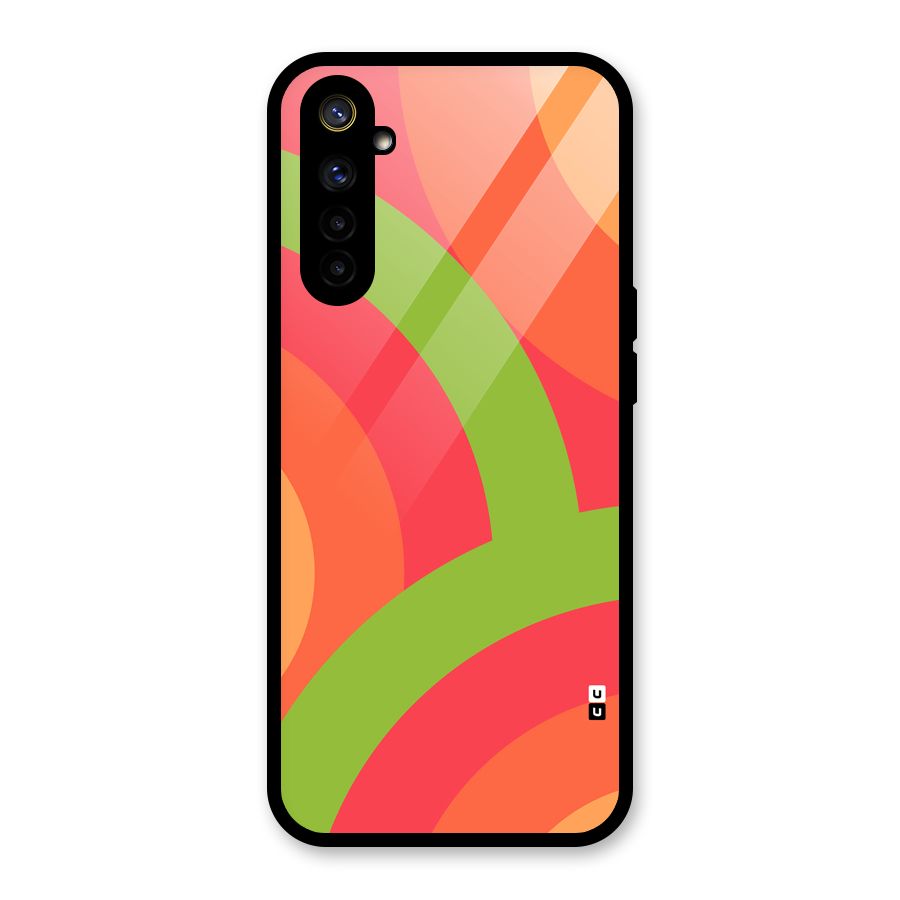 Rounded Shapes Glass Back Case for Realme 6