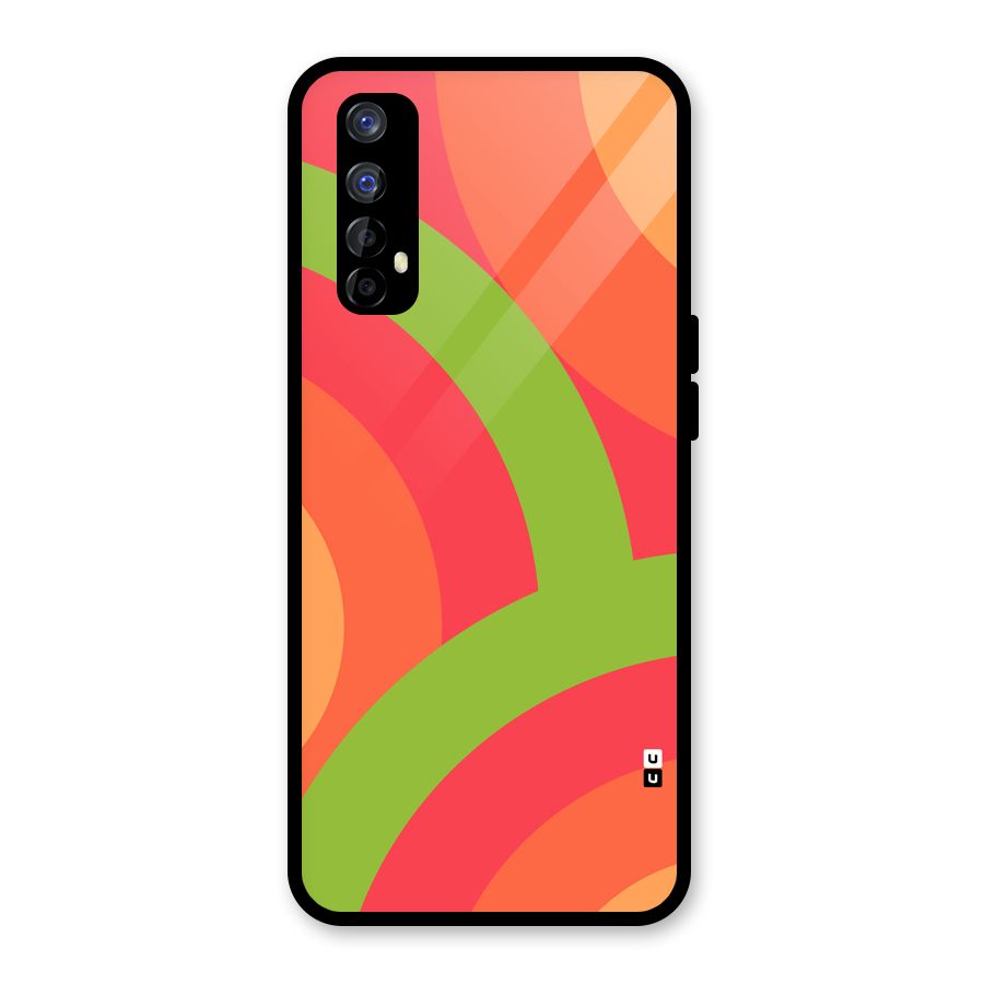 Rounded Shapes Glass Back Case for Realme 7