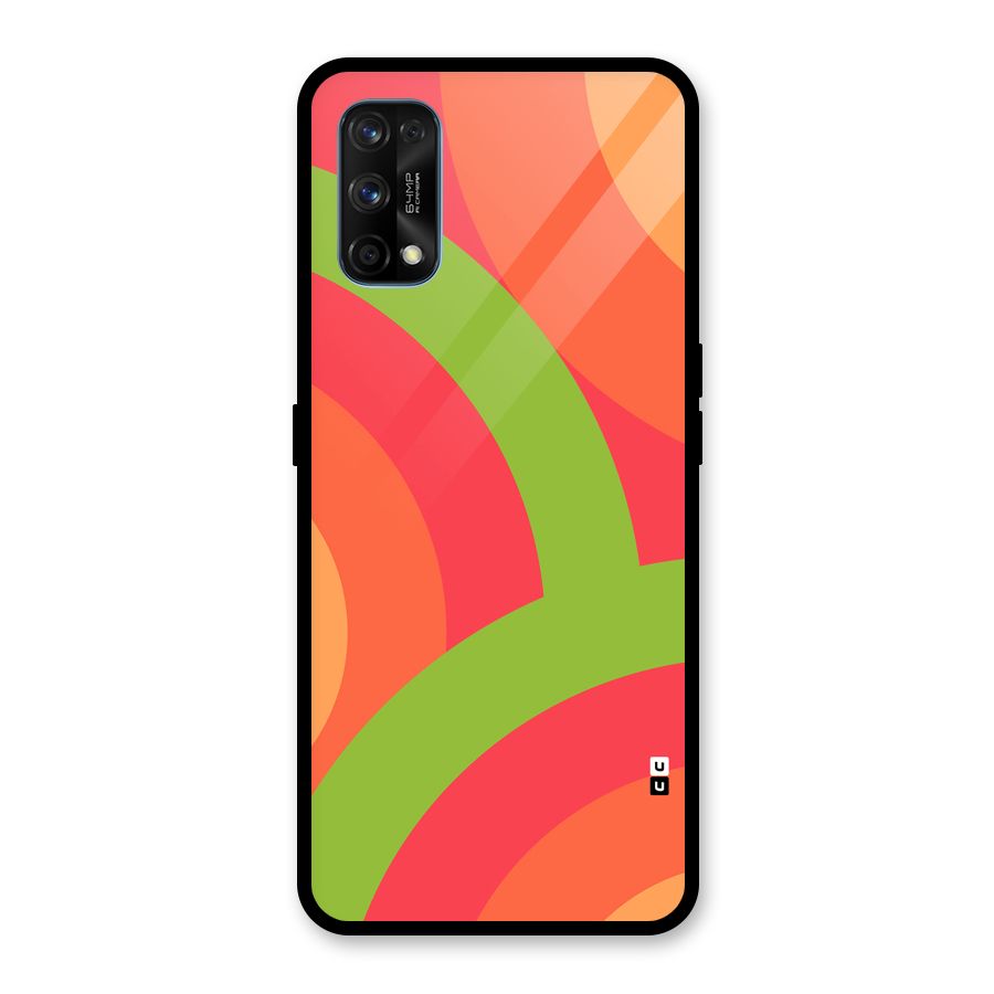 Rounded Shapes Glass Back Case for Realme 7 Pro