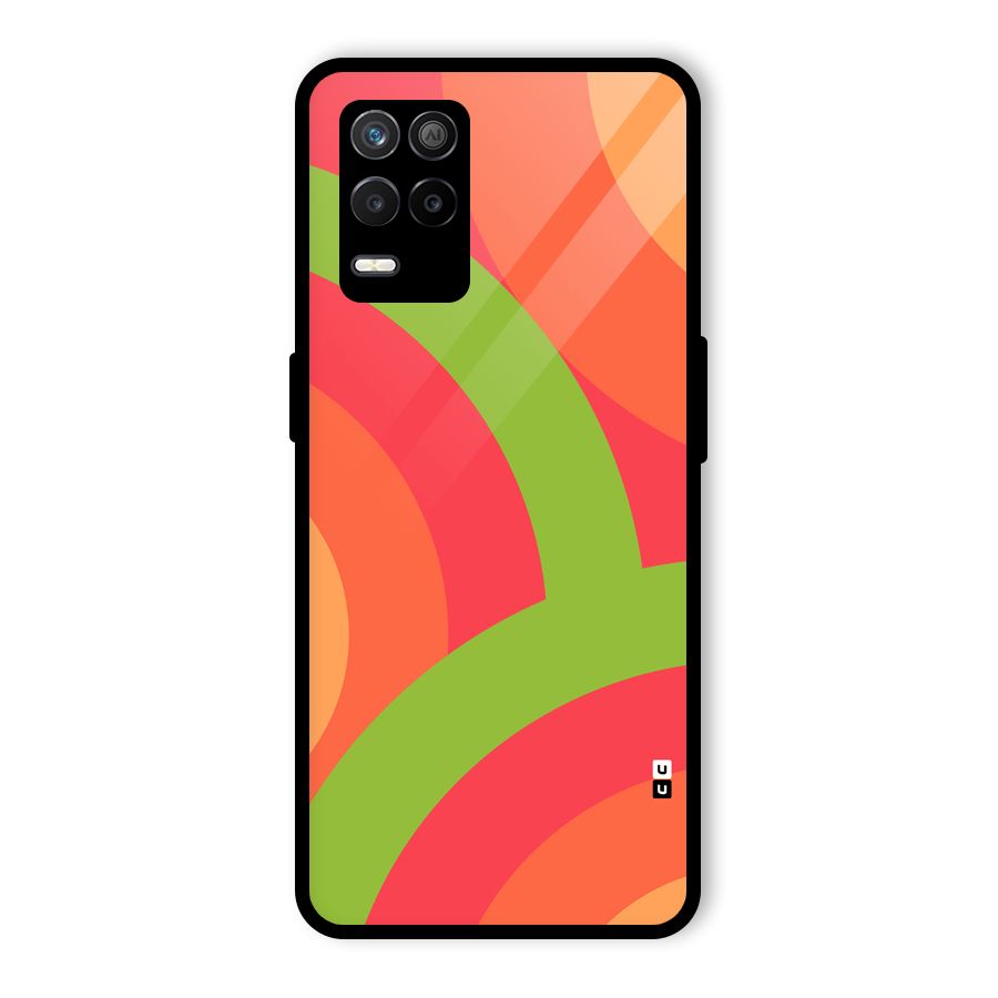 Rounded Shapes Glass Back Case for Realme 8 5G