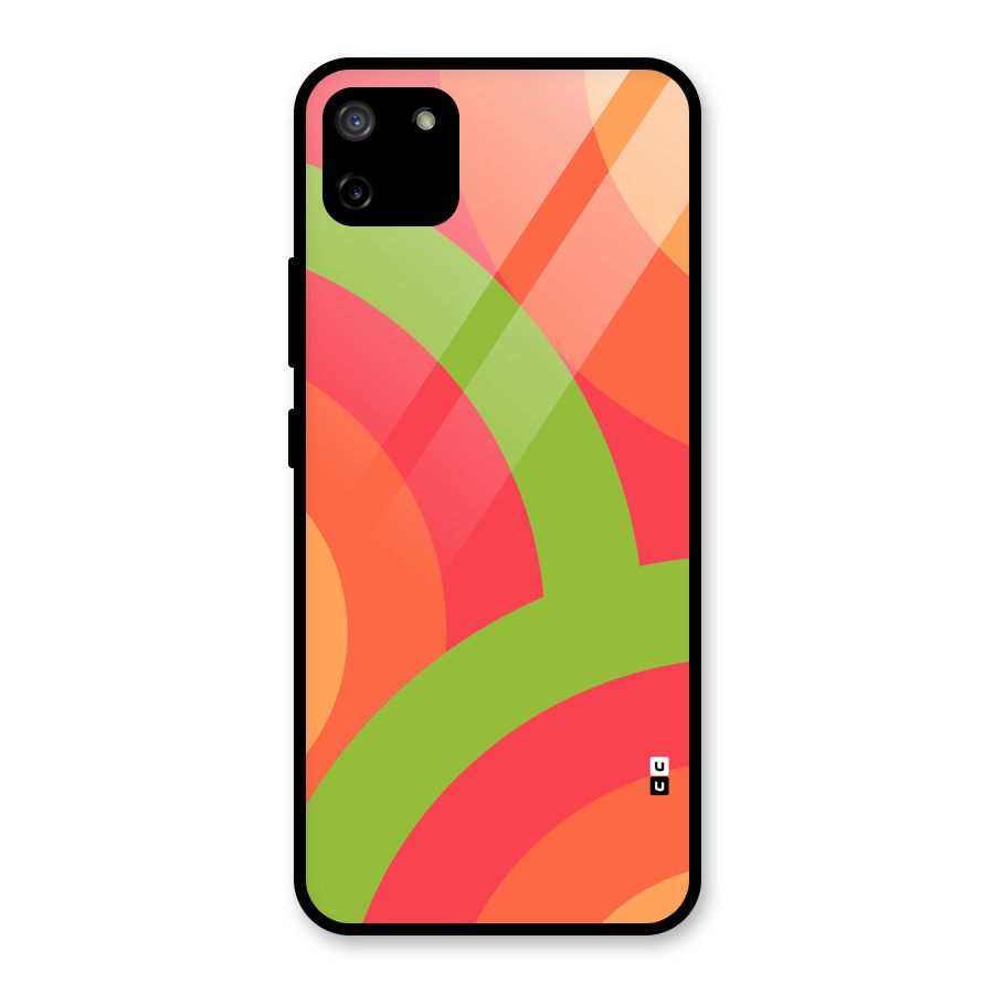 Rounded Shapes Glass Back Case for Realme C11