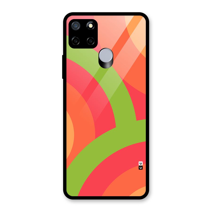 Rounded Shapes Glass Back Case for Realme C15