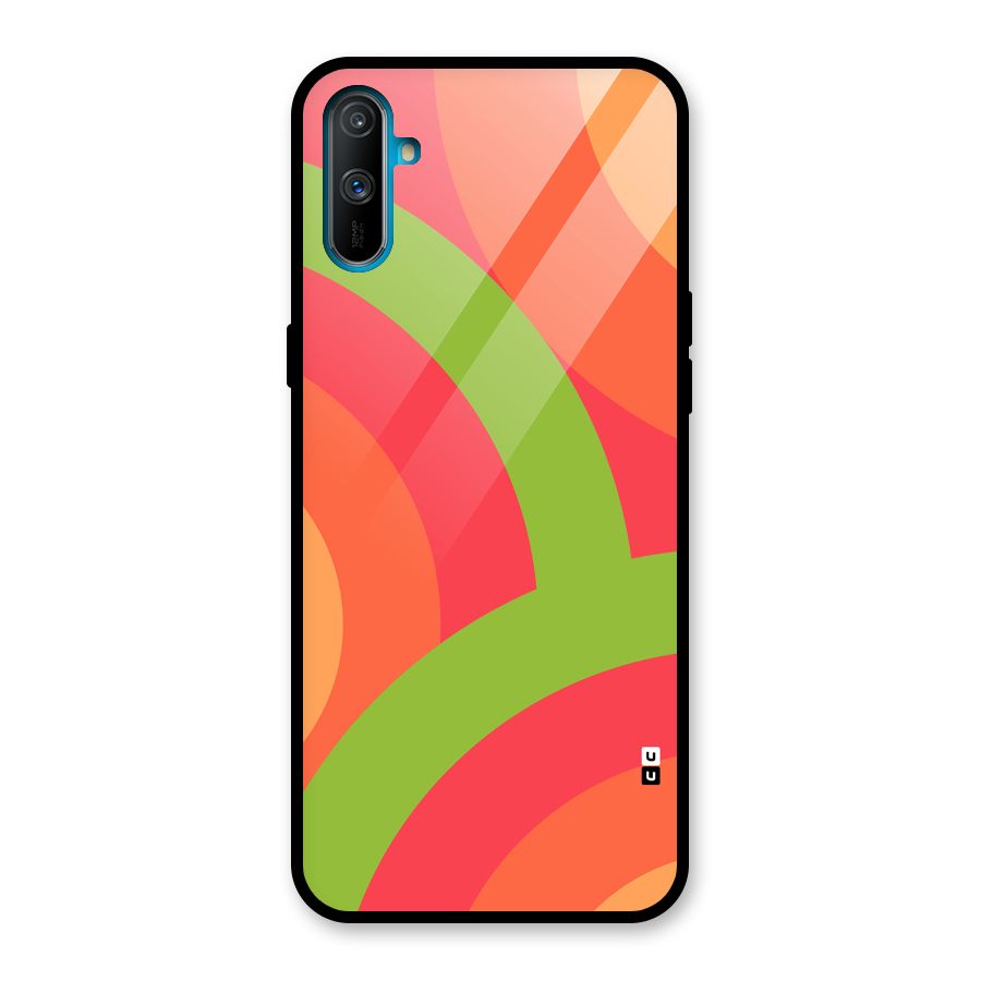 Rounded Shapes Glass Back Case for Realme C3